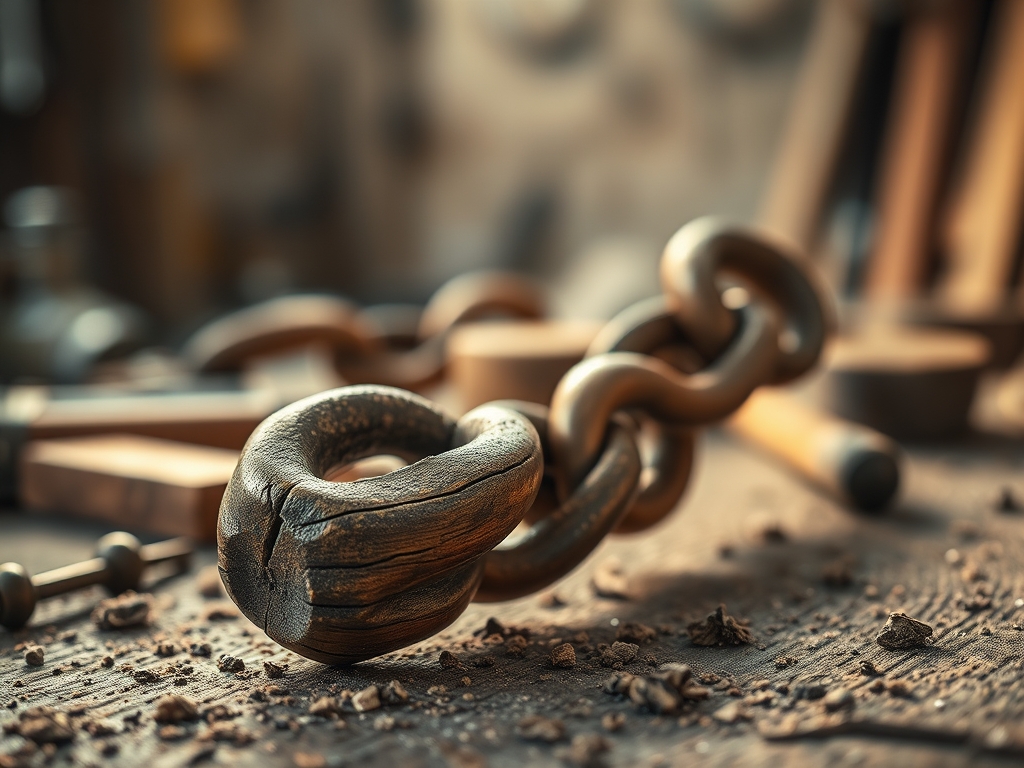 Carving a Wooden Chain