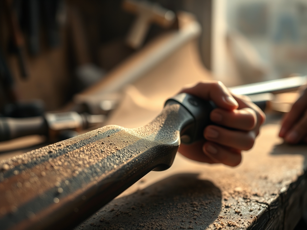 Hand Sanding a Gun Stock