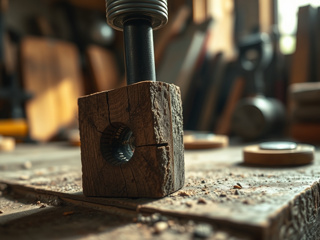Using a Bit Brace for Large Holes