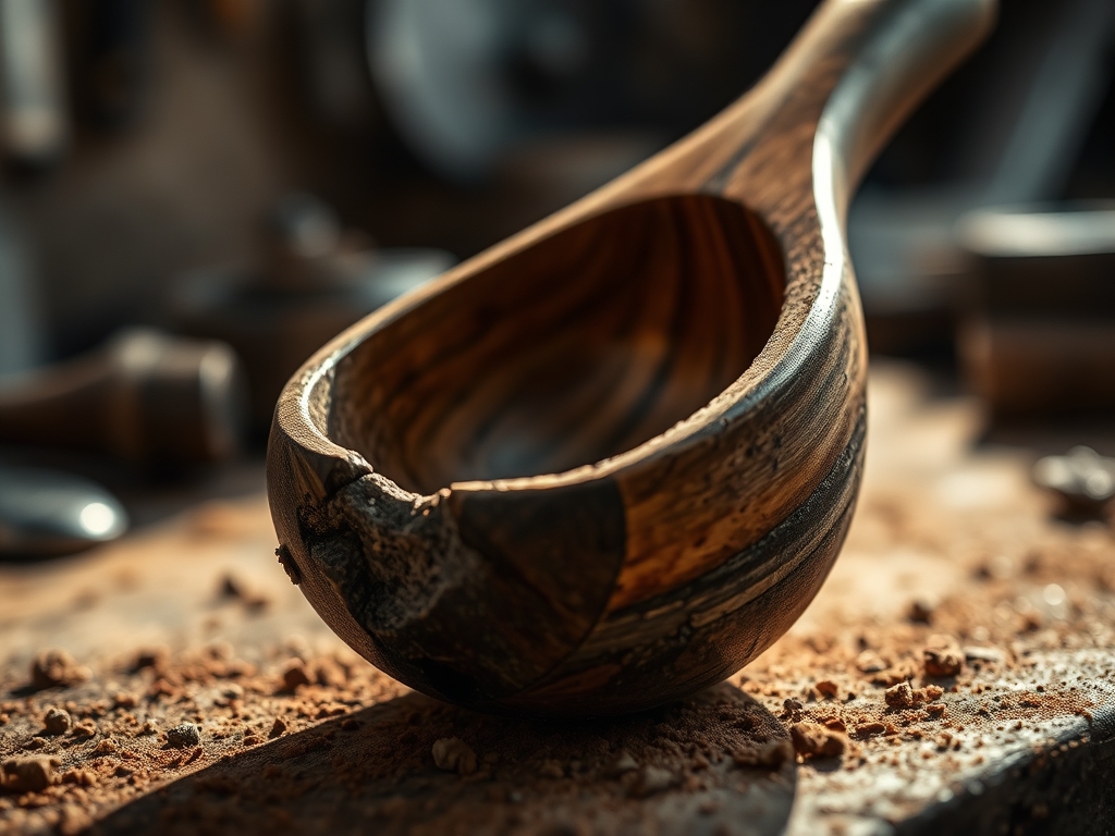 Carving a Coffee Scoop
