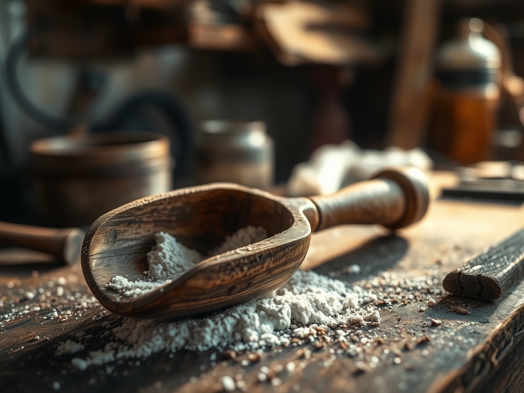 Carving a Scoop for Flour